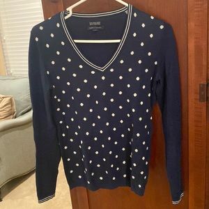 Tommy Hilfiger navy sweater with polka dots like new